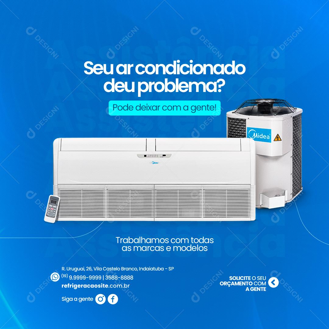 Social Media Seu Ar Condicionado deu Problema PSD Editável