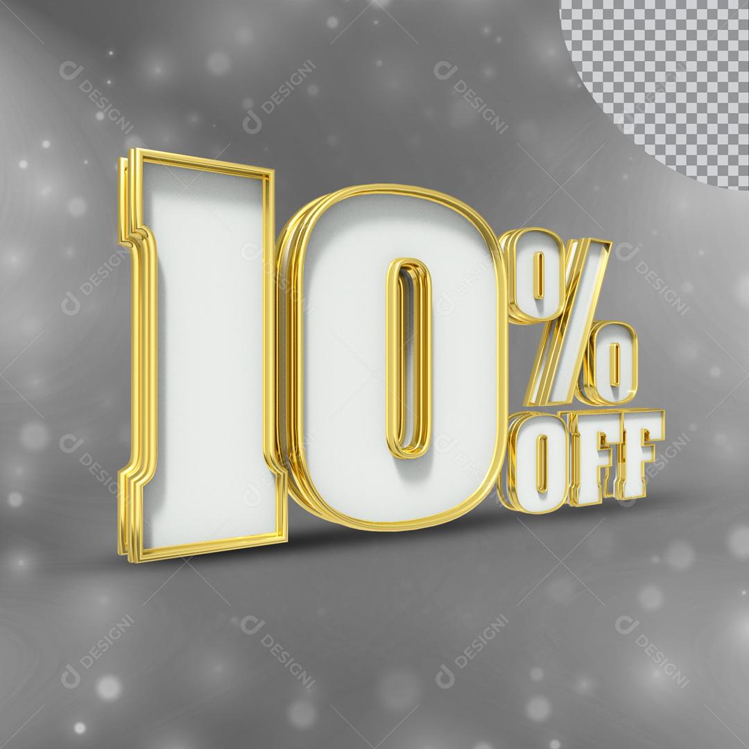 Numero 3D Para Composição % Off PSD Editável