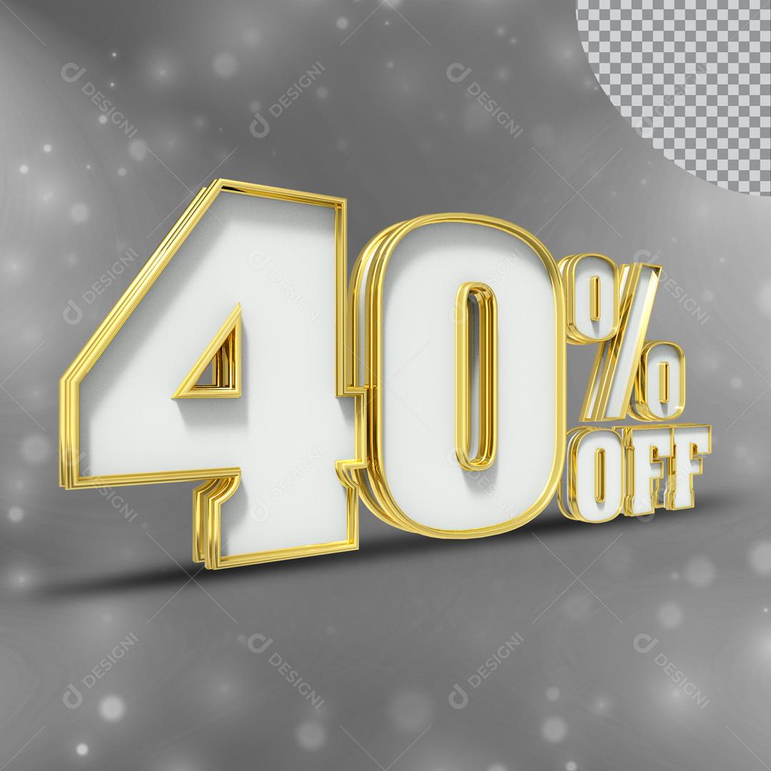 Numero 3D Para Composição % Off PSD Editável