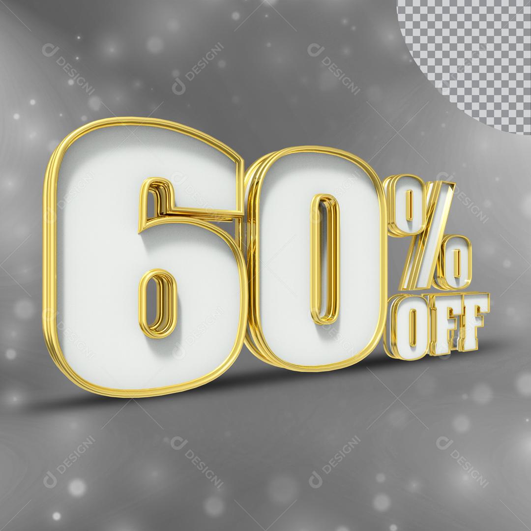 Numero 3D Para Composição % Off PSD Editável