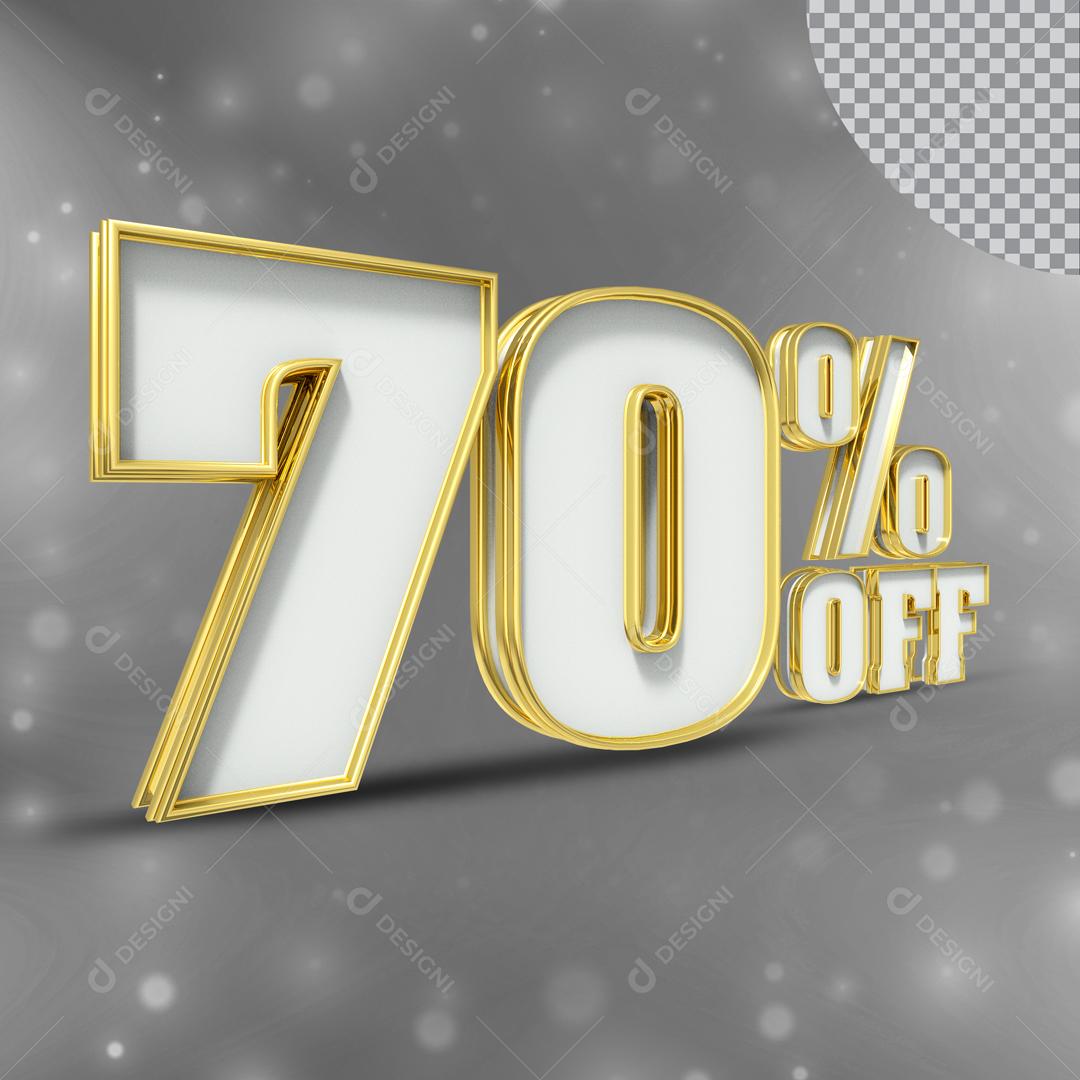 Numero 3D Para Composição % Off PSD Editável