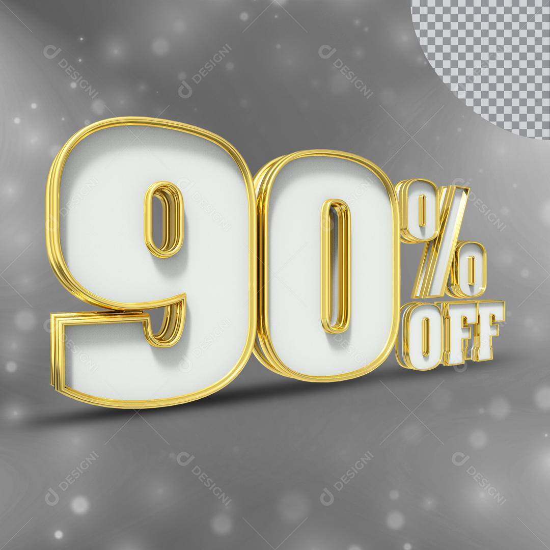 Numero 3D Para Composição % Off PSD Editável