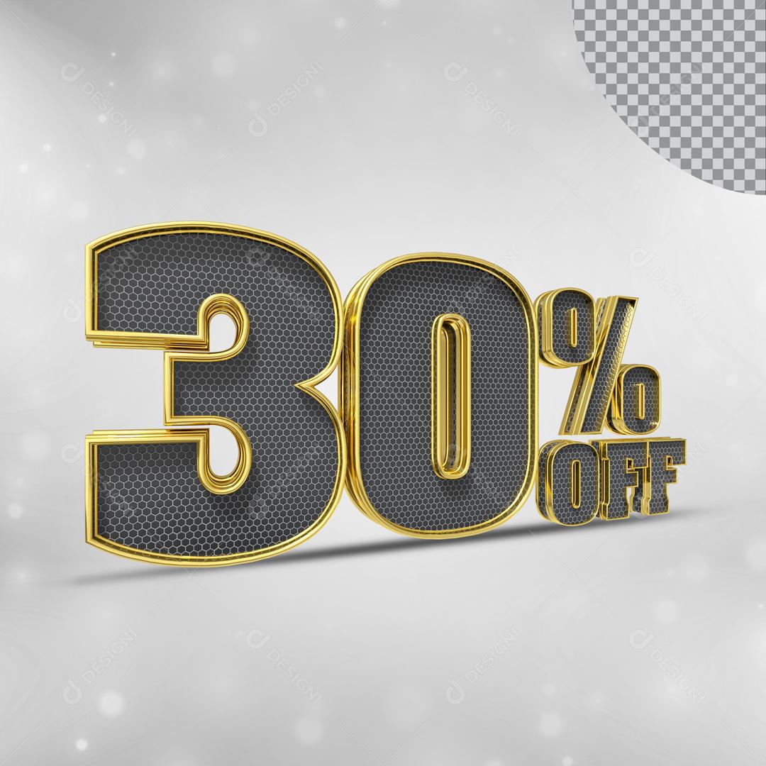 Numero 3D Para Composição % Off PSD Editável