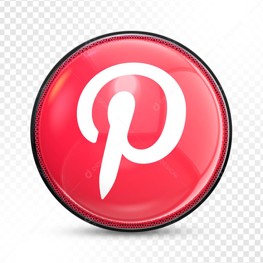 Pinterest 3D Elemento Para Composição PSD