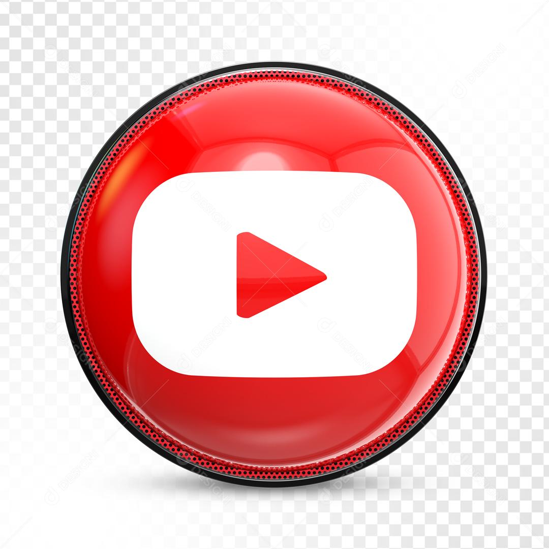 Youtube 3D Element For Composition PSD