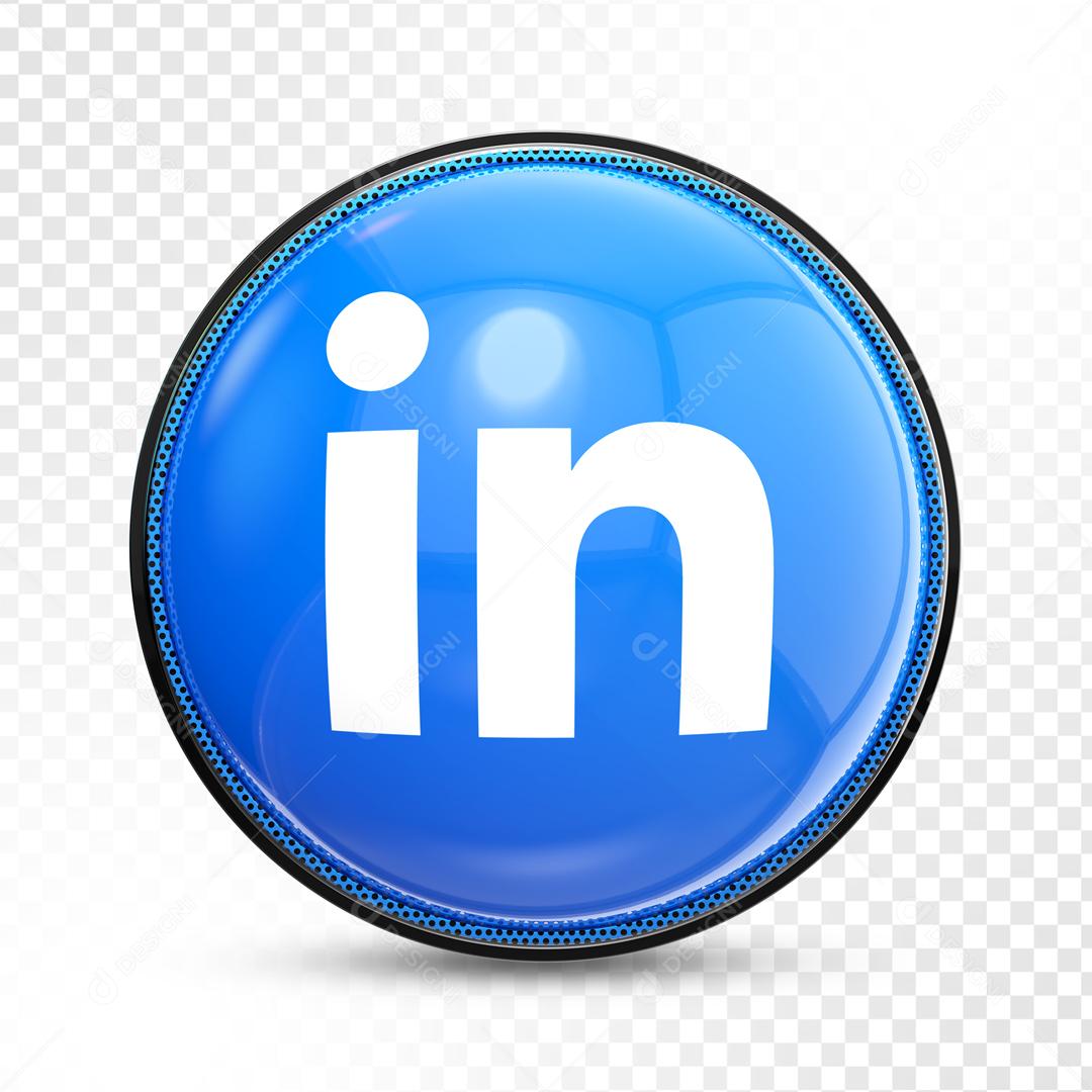 Linkedin 3D Elemento Para Composição PSD