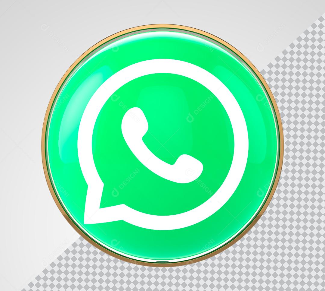 Whatsapp Ícone 3D Elemento Para Composição PSD