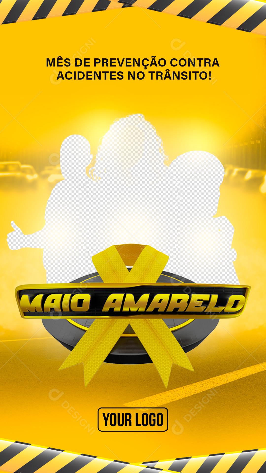 Education Traffic is Everyone's Duty May Yellow Social Media Editable PSD