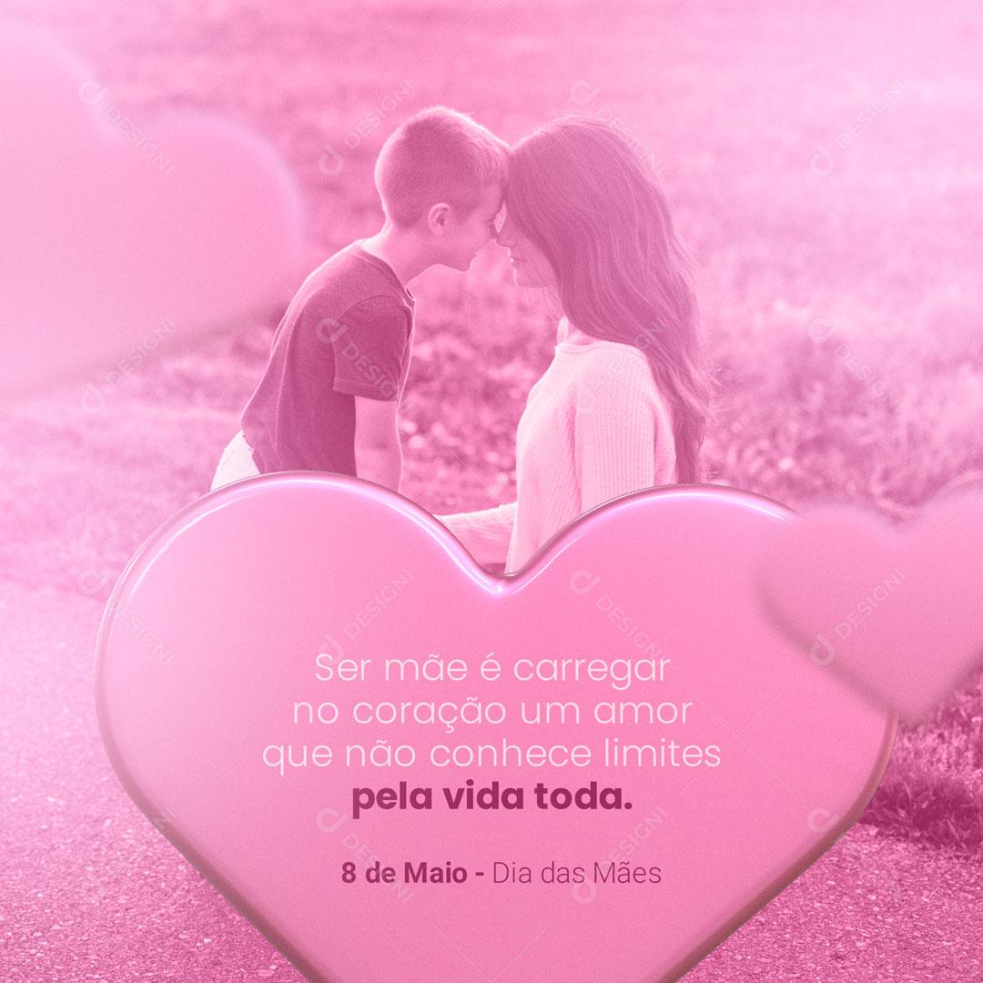 Social Media Feliz Dia Das Mães Sinónimo de Amor Verdadeiro PSD Editável