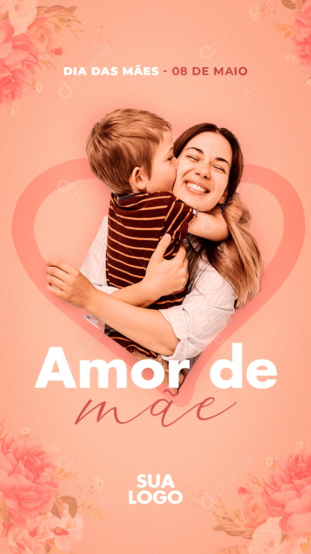 Amor De Mãe Mother's Day Commemorative Date Social Media Editable PSD