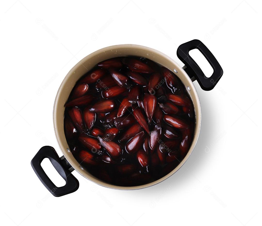 Sementes de araucária típicas usadas como condimento na culinária brasileira