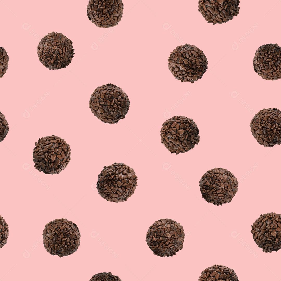 Brigadeiro, um doce de chocolate tradicional brasileiro. Contínuo