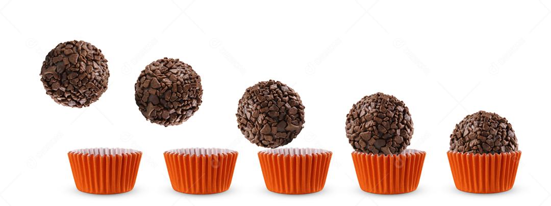 Doce tradicional brasileiro isolado no fundo branco. Handma