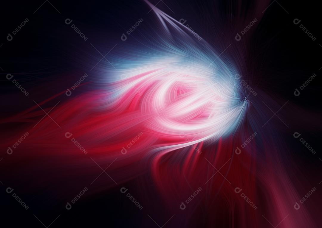 Alta resolução. Paintin futurista abstrato vermelho, azul e branco