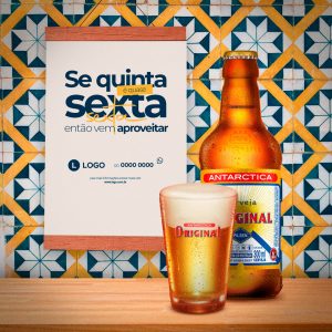 Social Media Bebidas Cerveja Gelada PSD Editável