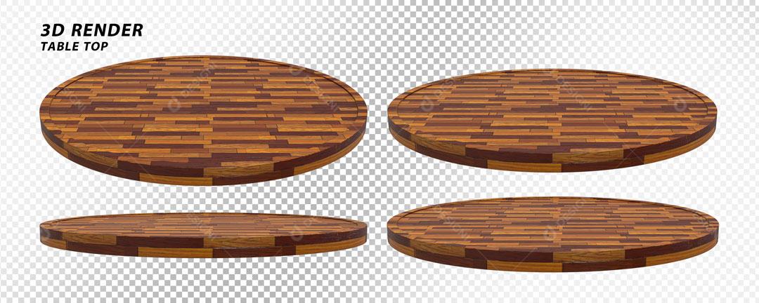 Placas de Madeira Elementos 3D Para Composição PSD