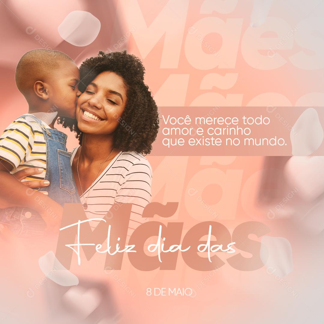Post Feliz Dia Das Mães Social Media PSD Editável