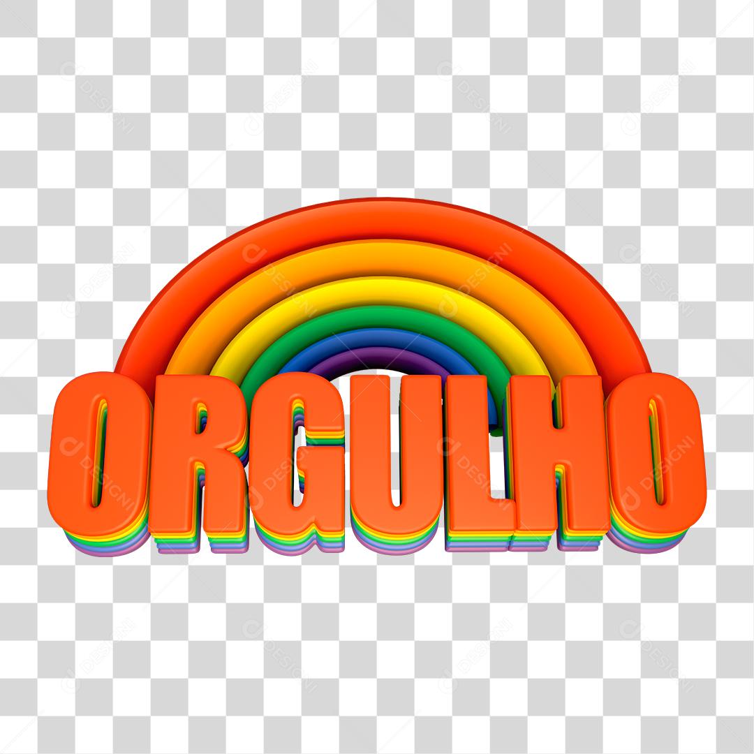 Selo 3D Arco-íris Orgulho LGBT PNG Transparente