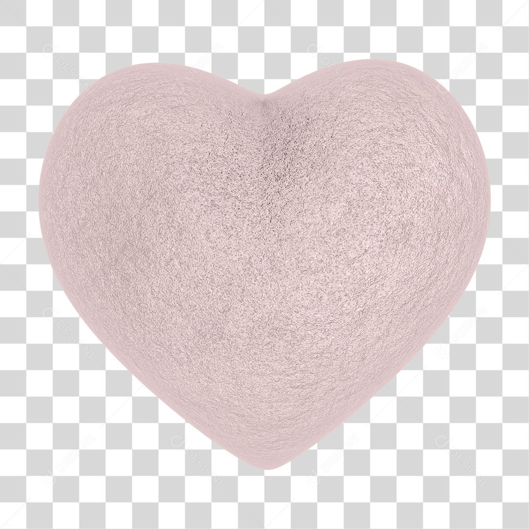 Elemento 3D Coração PNG Transparente
