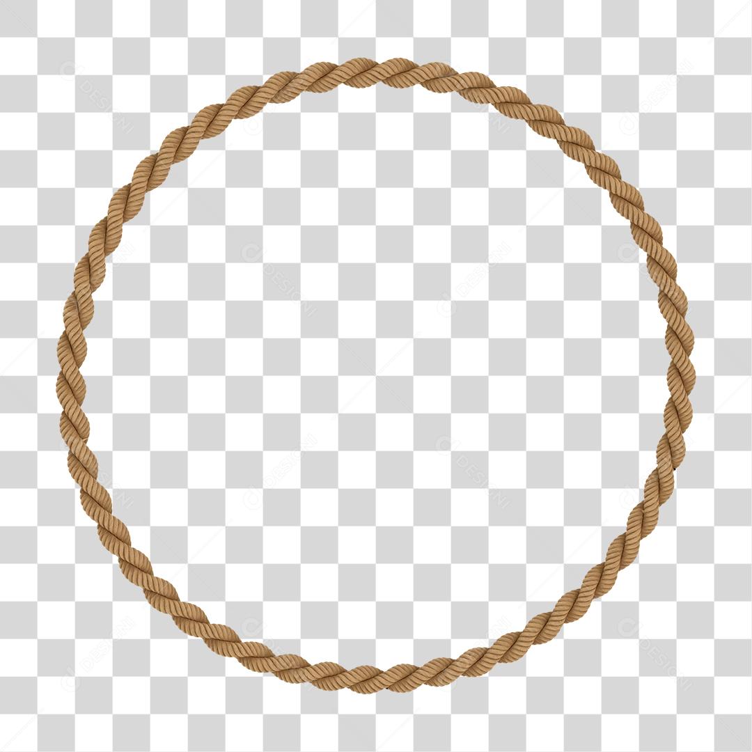 Corda em forma de circulo elemento para composição PNG