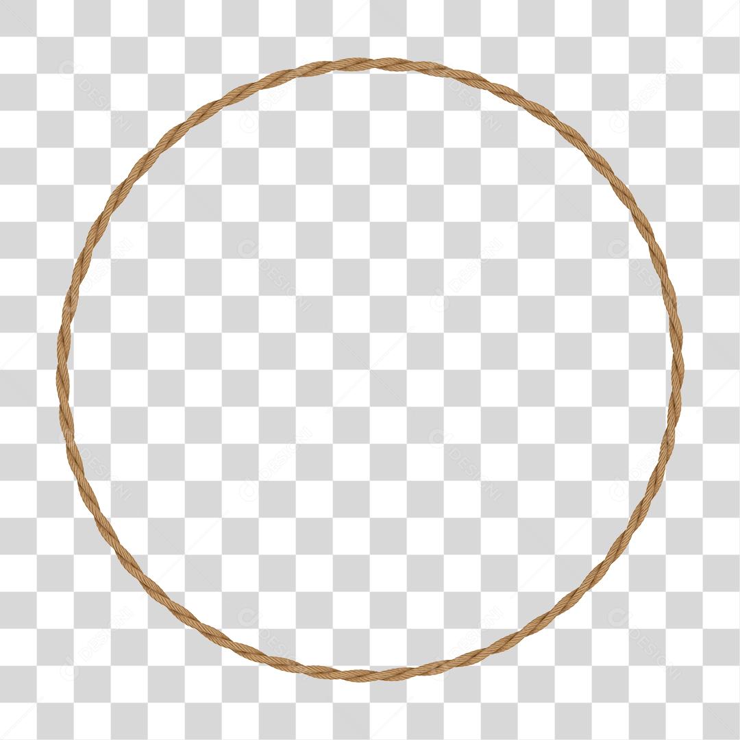 Corda em forma de circulo elemento para composição PNG