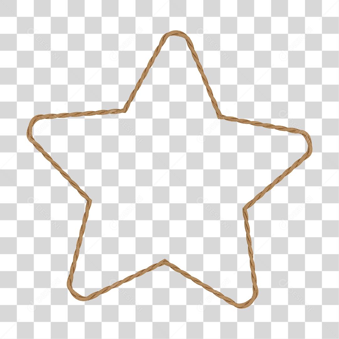 Corda em forma de estrela elemento para composição PNG