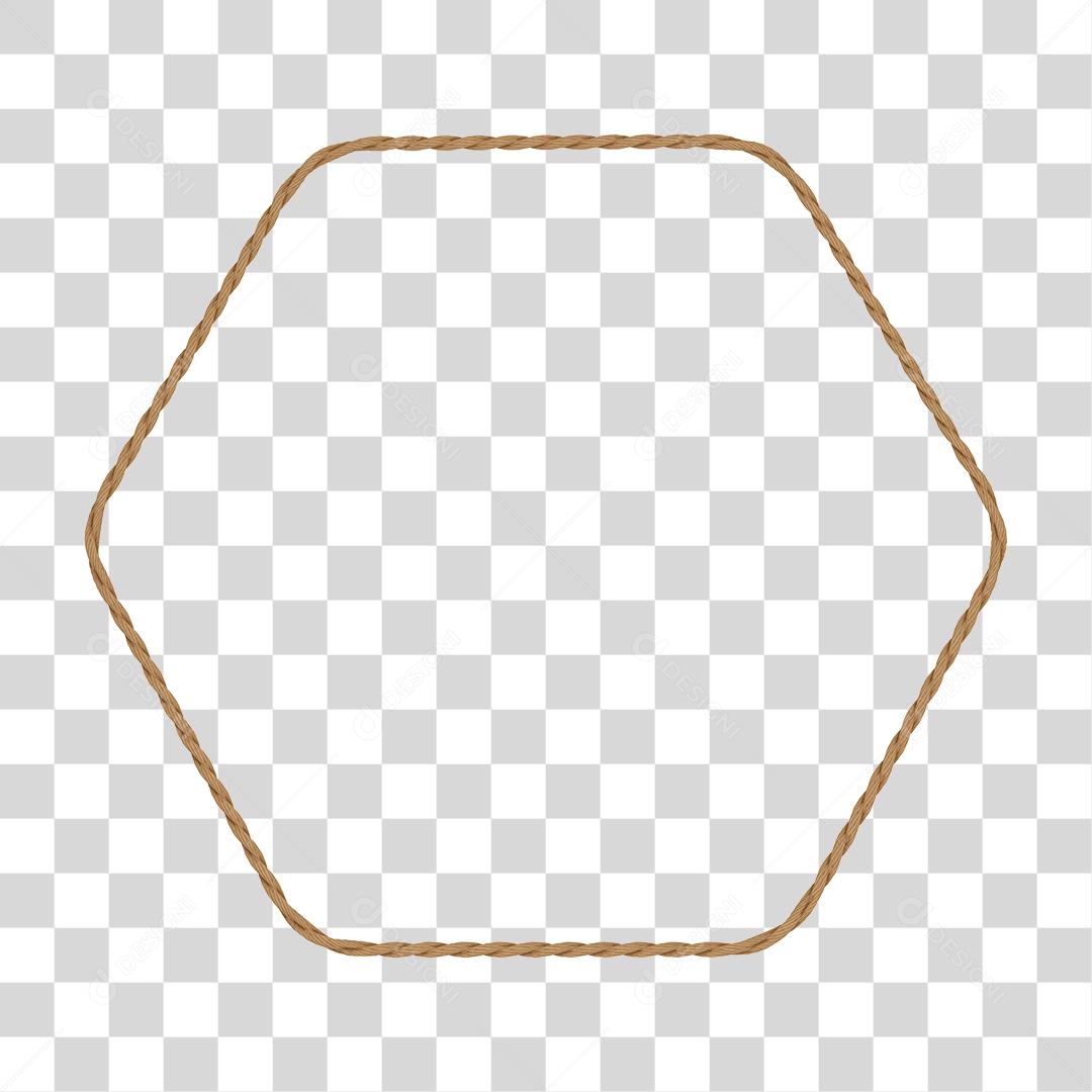 Corda em forma de hexágono elemento PNG Transparente