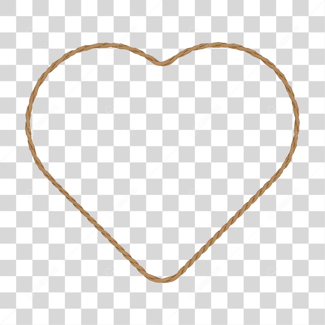 Corda em forma de coração elemento para composição