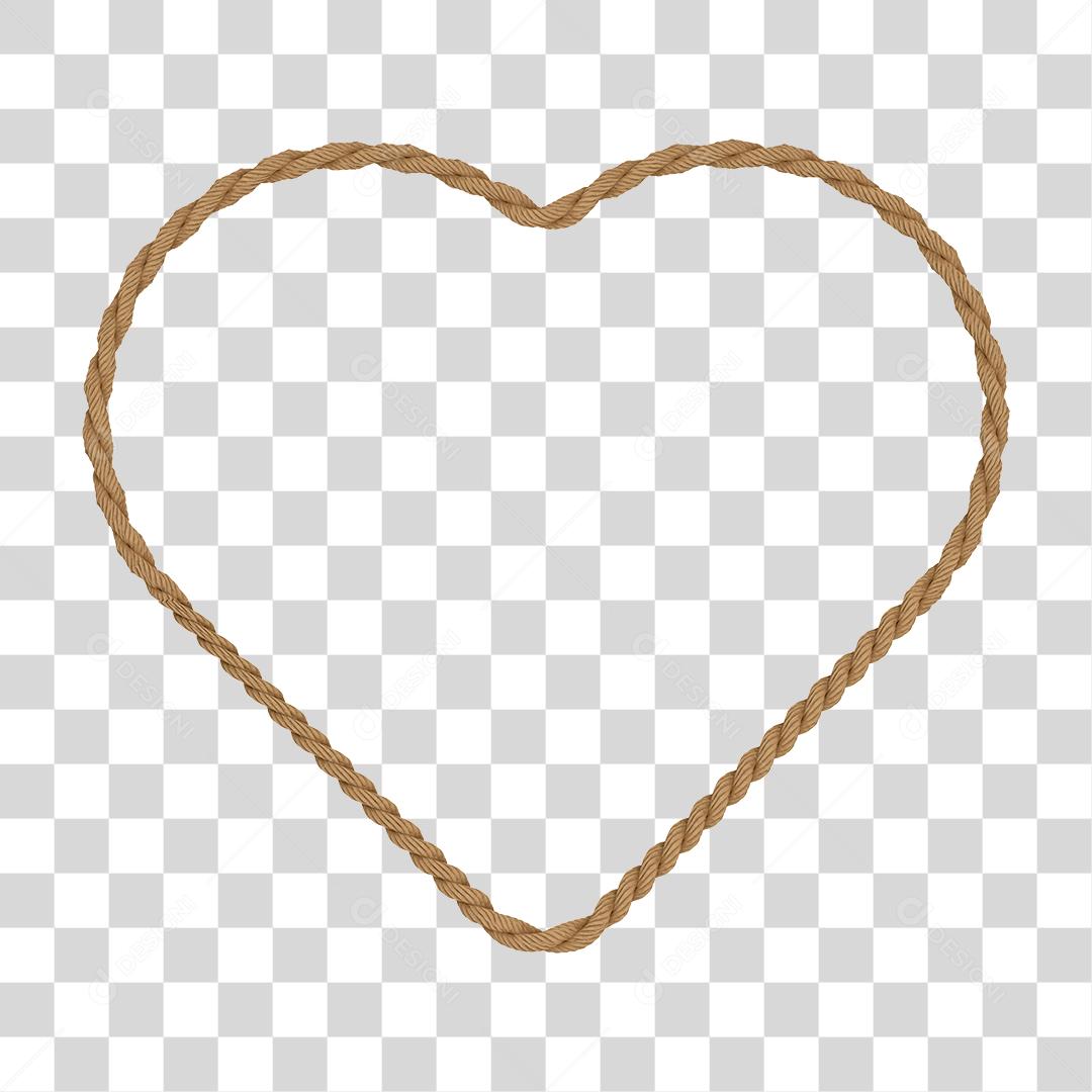 Corda em forma de coração elemento para composição