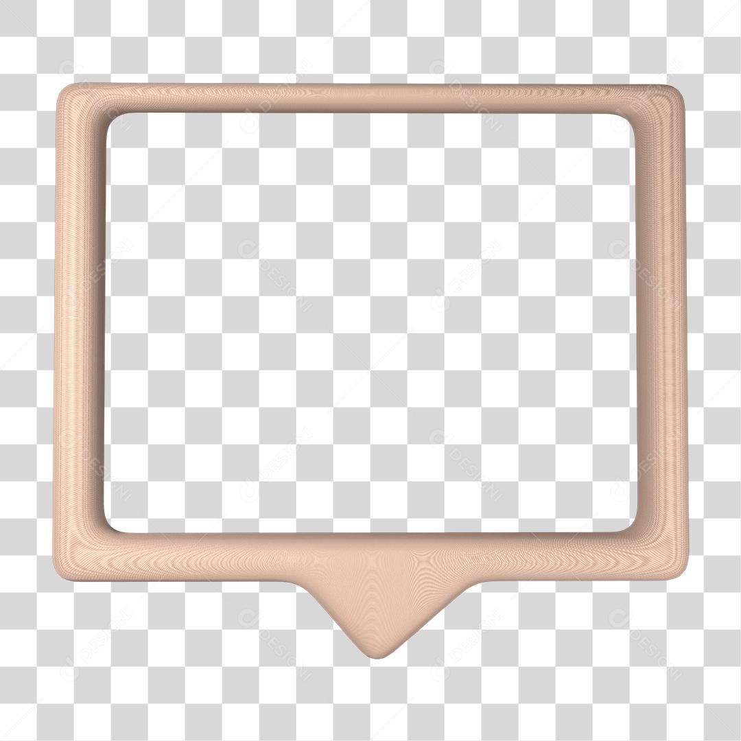 Quadro com bordas decorativa elemento para composição PNG