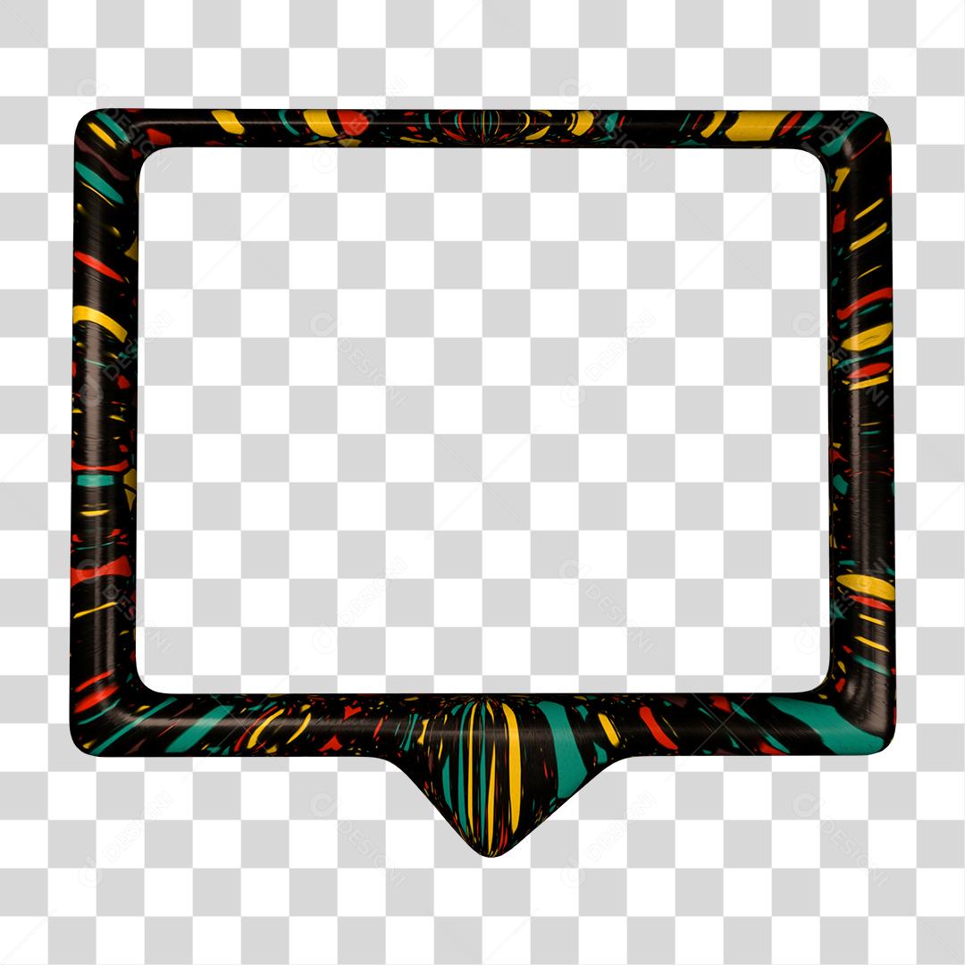 Quadro com bordas decorativa elemento para composição PNG
