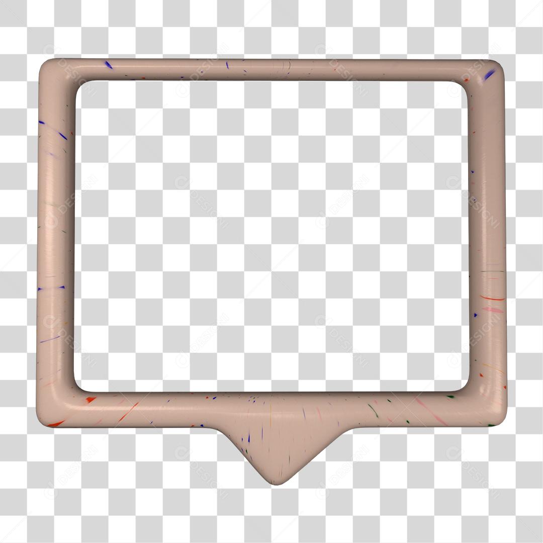 Quadro com bordas decorativa elemento para composição PNG