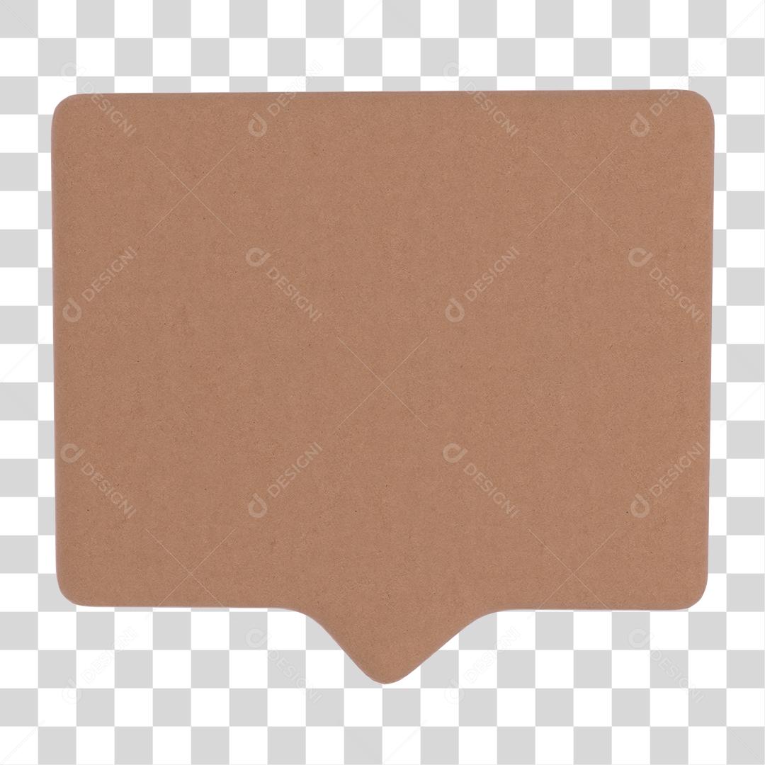 Sinal 3D com textura de tijolo preto PNG Transparente