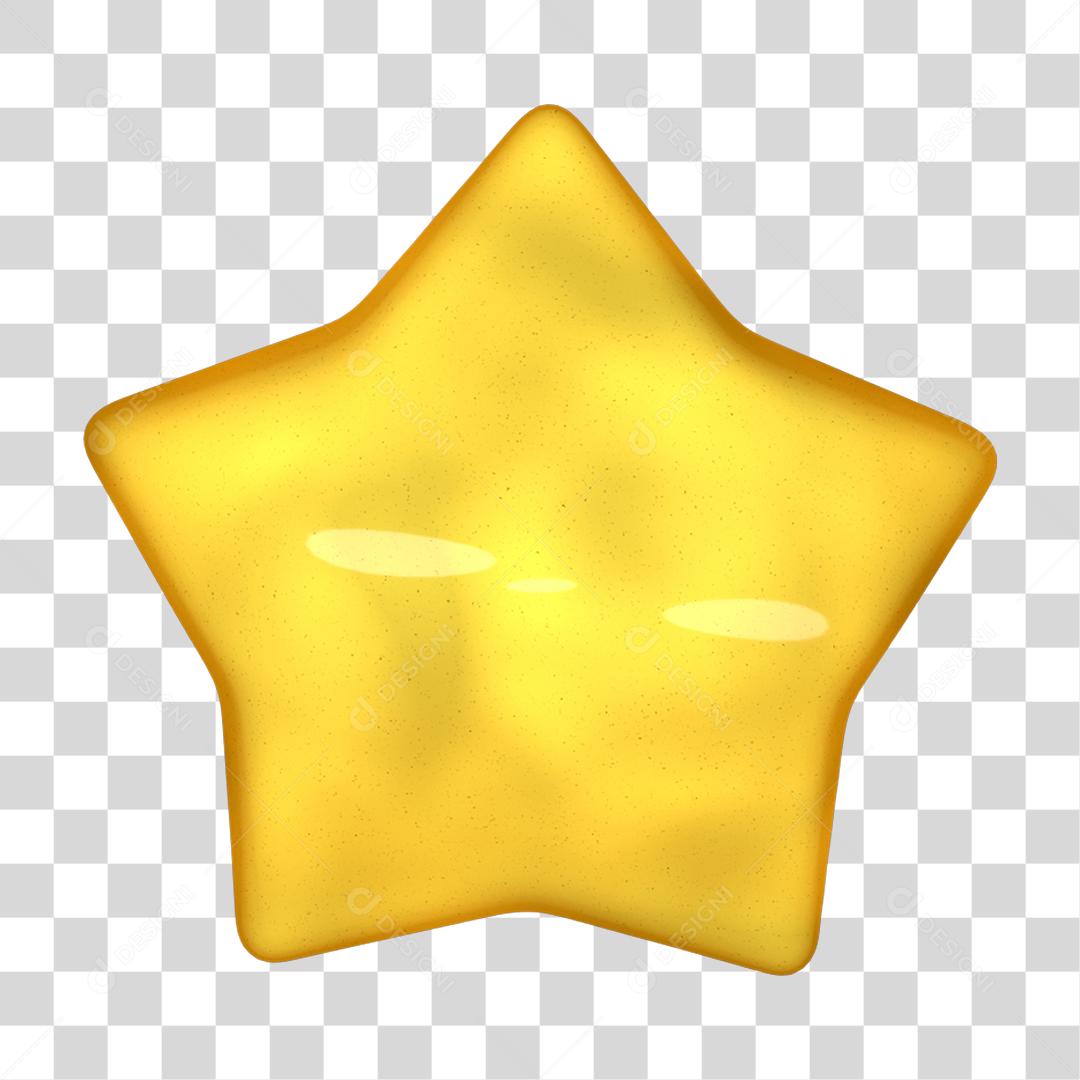 Estrele dourada elemento em 3D
