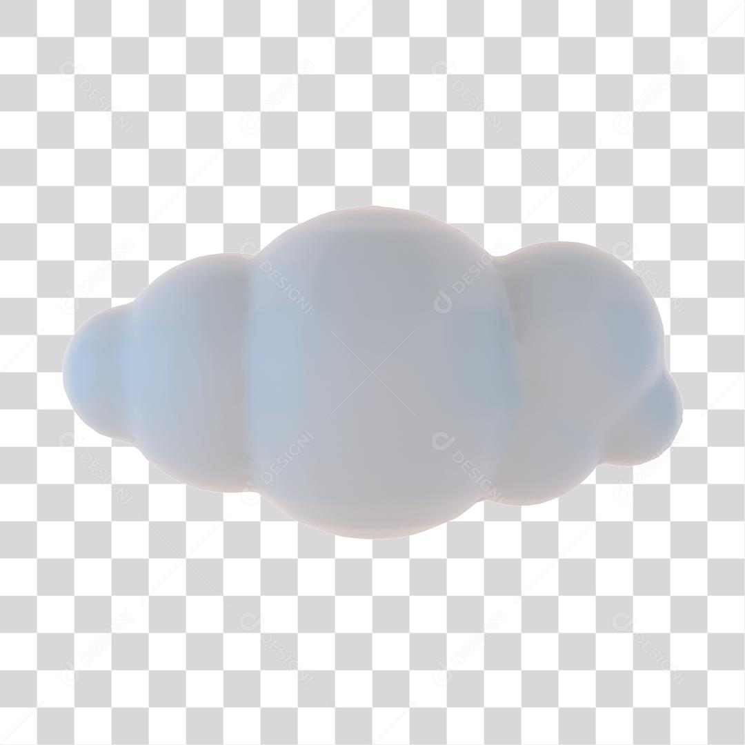 Desenho Nuvem Branca 3D PNG Transparente,