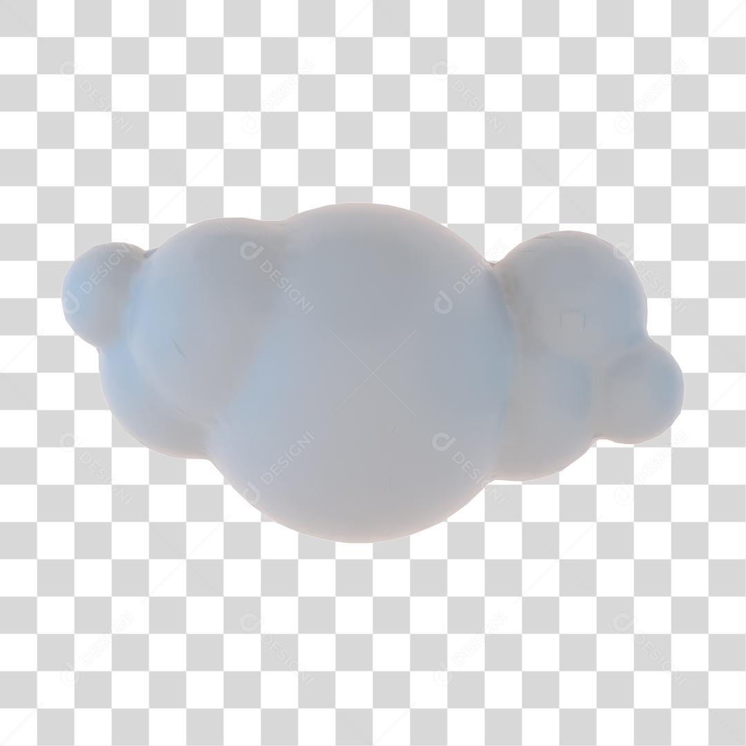 Nuvem 3D  Branca de Chuva PNG Transparente