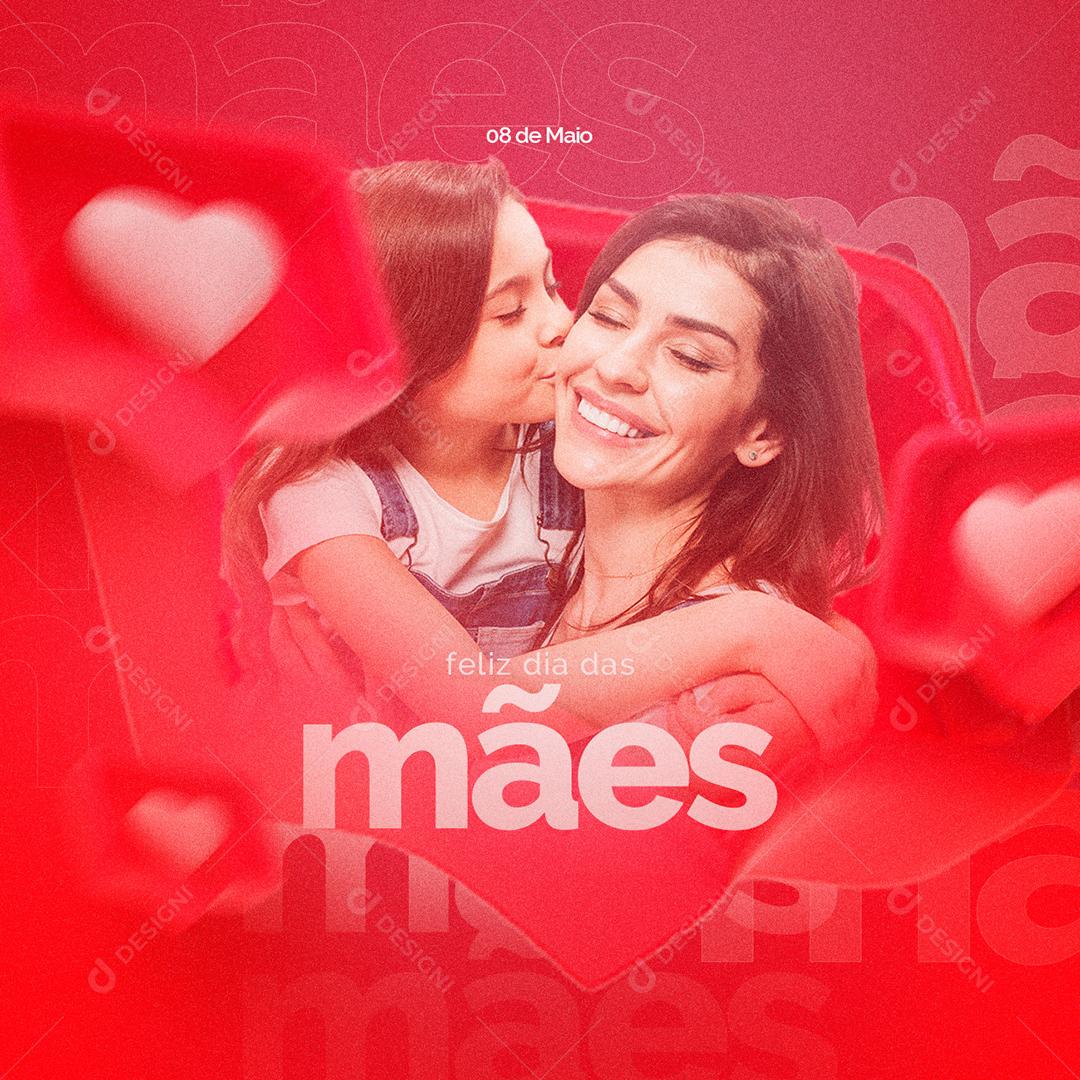 Social Media Feliz Dia Das Mães 8 de Maio PSD Editável