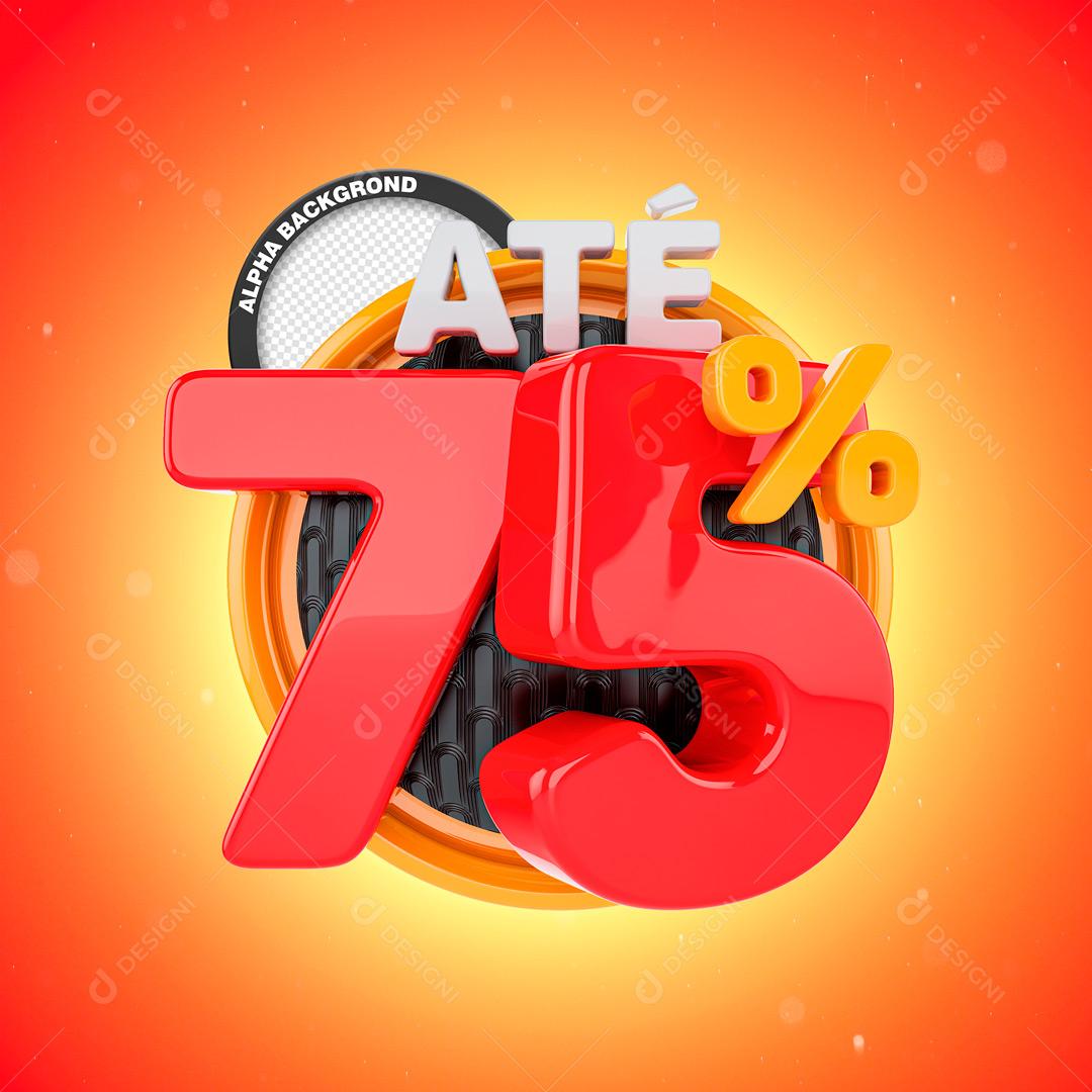 Selo 3D Para Composição Até 75% De Desconto PNG Transparente