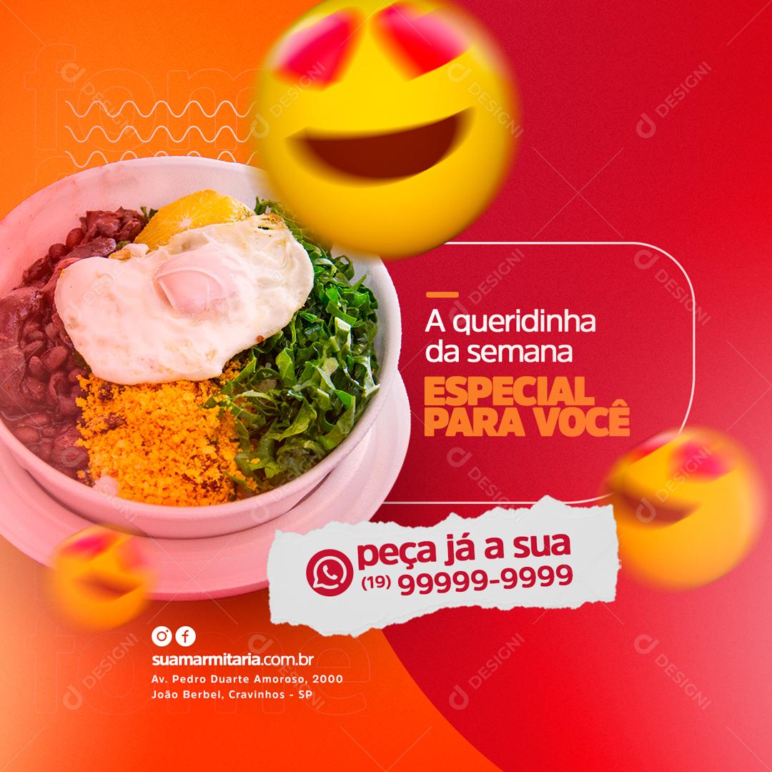 Social Media A queridinha da semana Especial para Você Restaurante PSD Editável