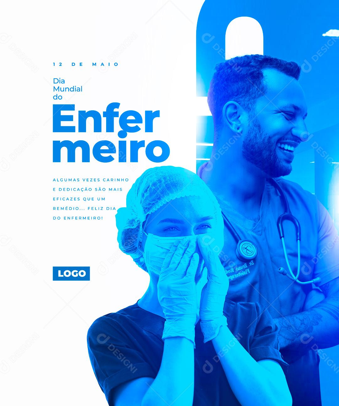 Dia Do Enfermeiro 12 De Maio Data Comemorativa Social Media PSD Editável