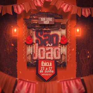 Flyer São João Ibicuí 22 há 27 De Abril Social Media PSD Editável