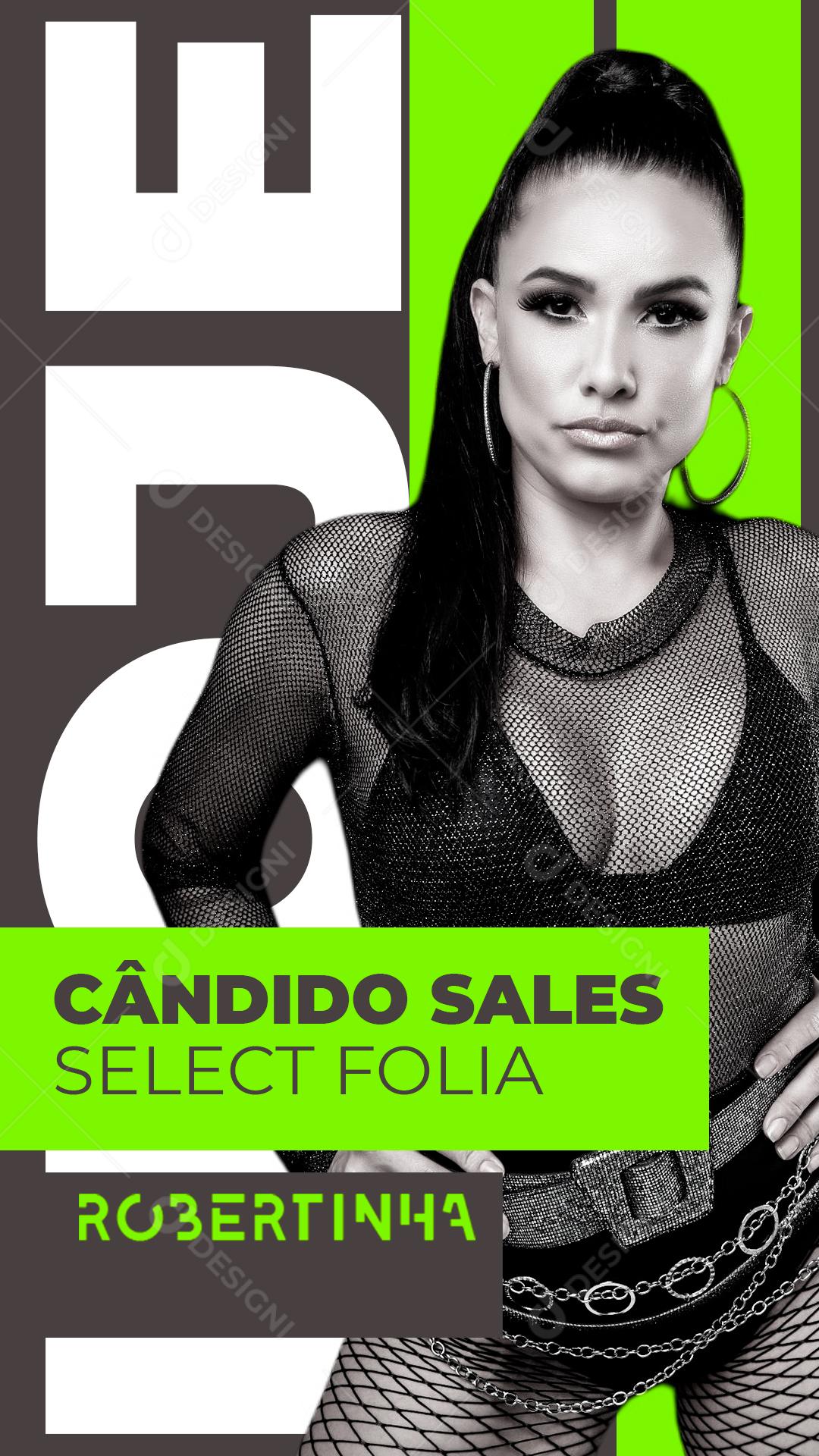 Flyer Story Show Hoje Cantora Robertinha Social Media PSD Editável