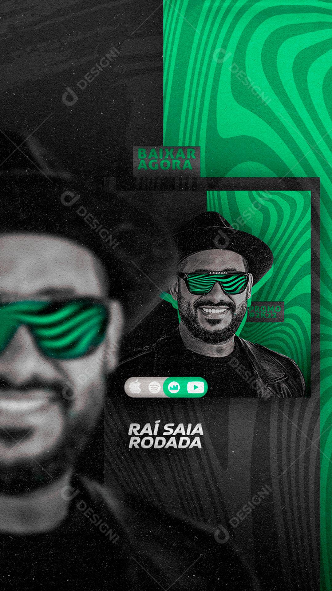 Flyer Baiel Raí Saia Rodada Shows Social Media PSD Editável
