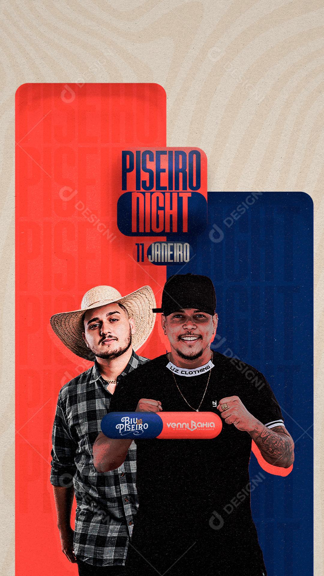 Flyer Peseiro Night Shows Social Media PSD Editável