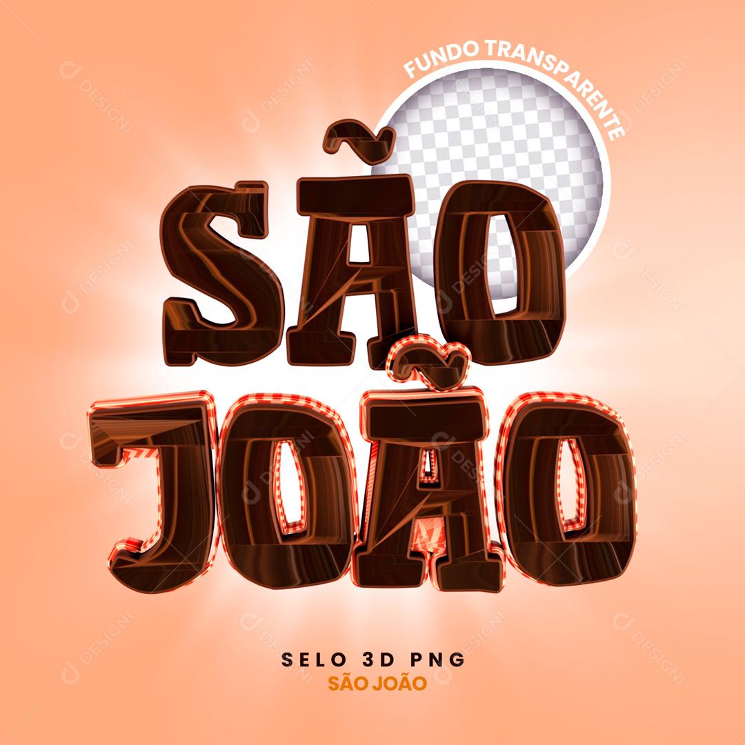 Texto 3D Para Composição Arraiá São João PSD Editável