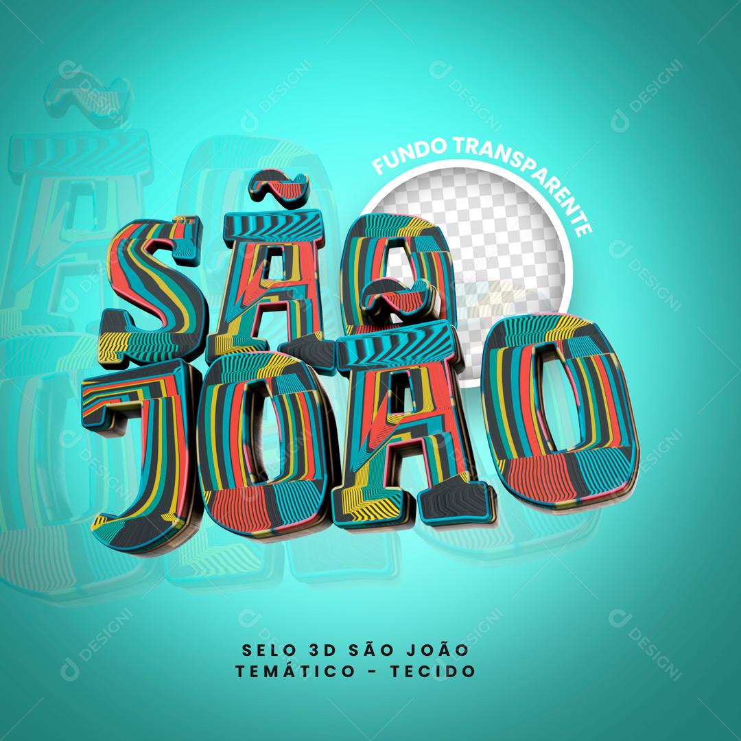 Texto 3D Para Composição Arraiá São João PSD Editável