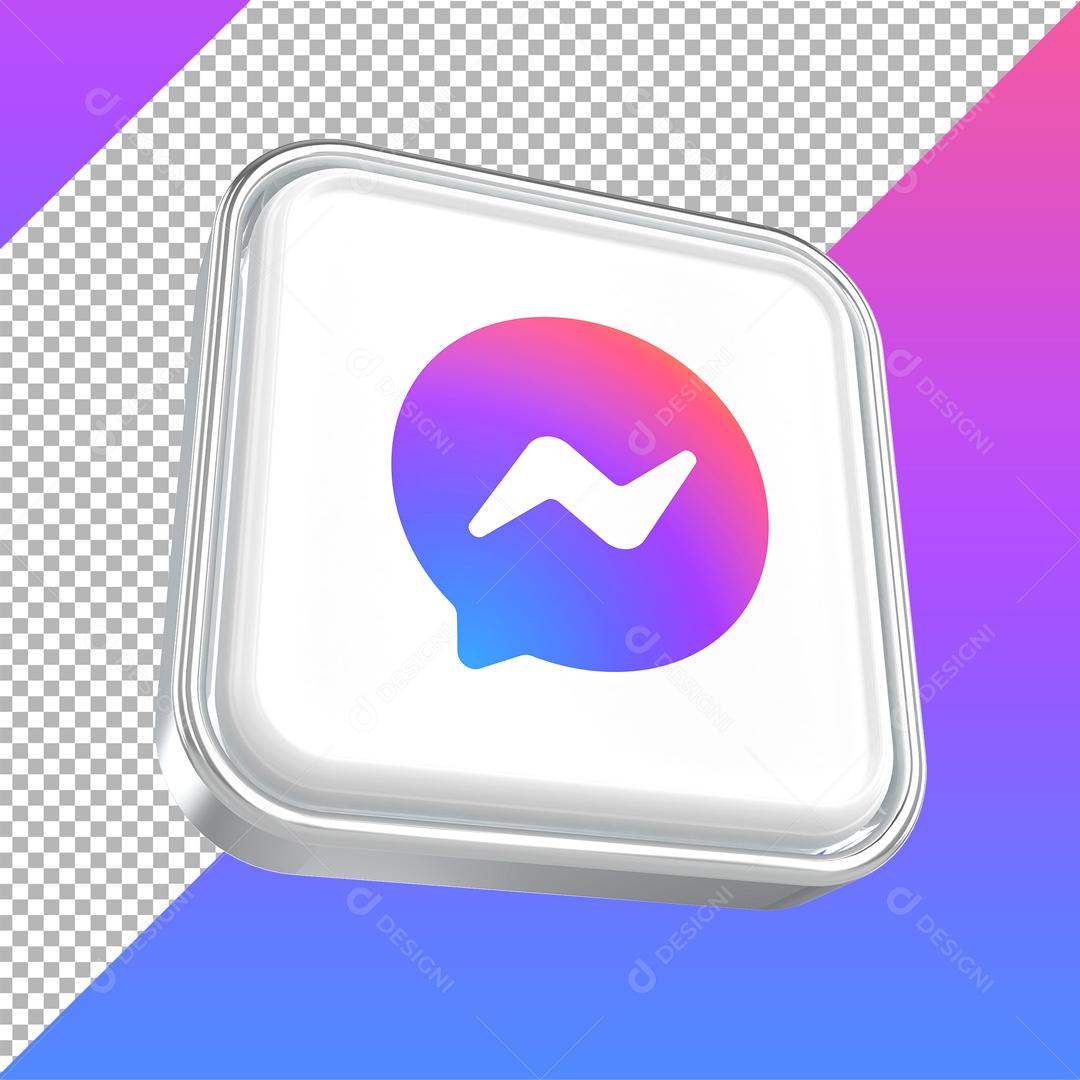 Elemento 3D Messenger Para Composição PSD