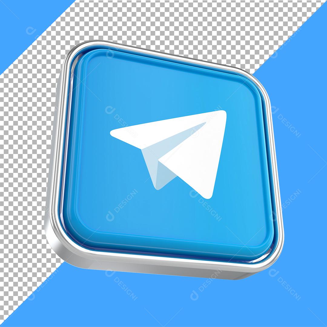 Elemento 3D Twitter Para Composição PSD