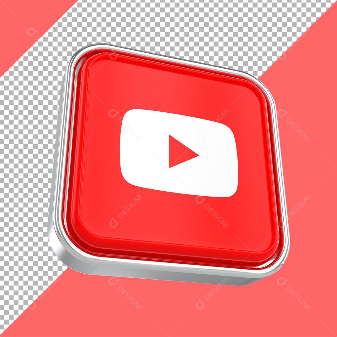 Elemento 3D Youtube Para Composição PSD