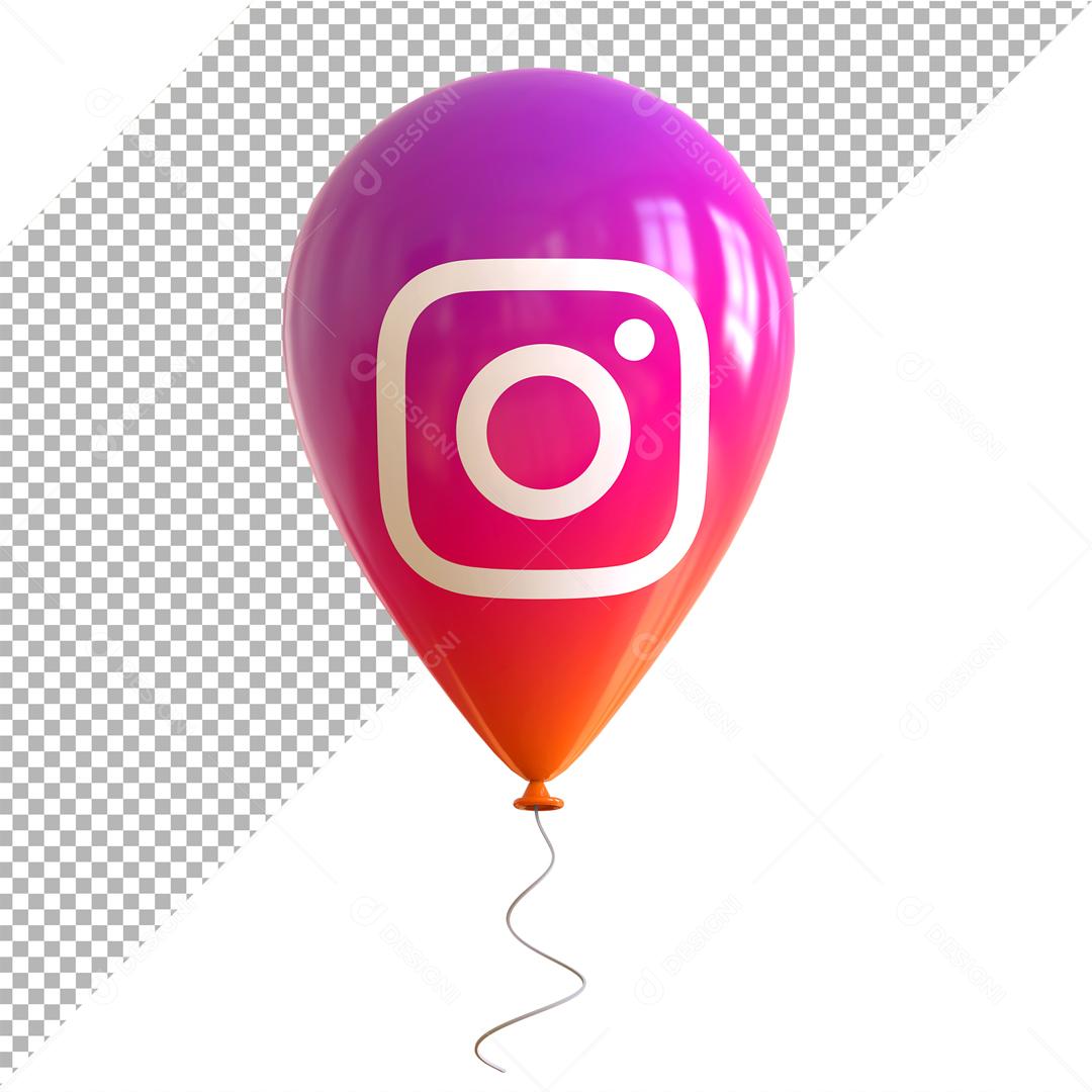 Balão do Instagram Elemento 3D Para Composição PSD